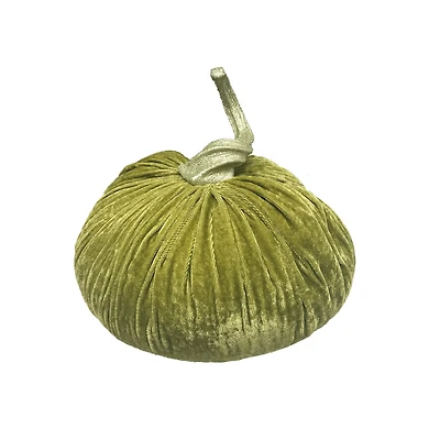 Flora Bunda® 11" Olive Velvet Decorative Pumpkin