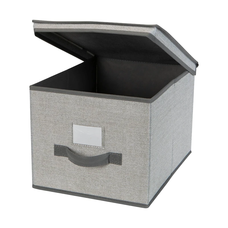 Simplify 12" Heather Gray Storage Box