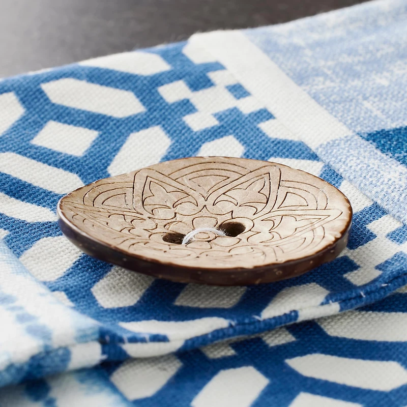 Large Coconut Design Button By Loops & Threads®