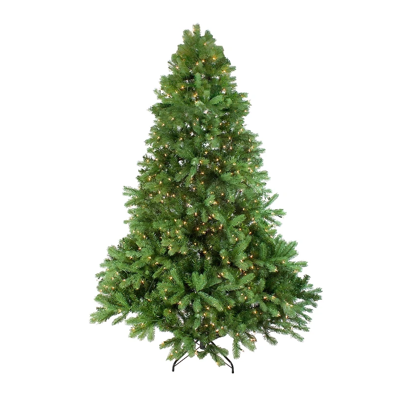 6.5ft. Pre-Lit Noble Fir Artificial Christmas Tree, Clear Lights