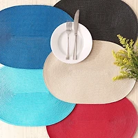 DII® Oval Plastic Woven Placemats
