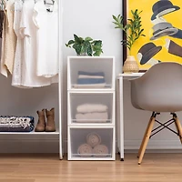 Iris® White Deep Box Chest Drawer, 3 Pack