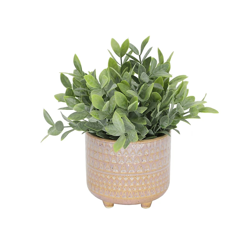 Flora Bunda® 9.5" Tea Leaf in Mauve Pharaoh Footed Pot