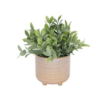 Flora Bunda® 9.5" Tea Leaf in Mauve Pharaoh Footed Pot