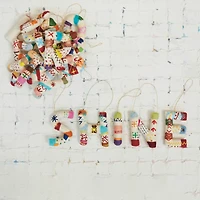 Hello Honey® 4.5" Handmade Wool Felt Alphabet Ornament Set with Embroidery