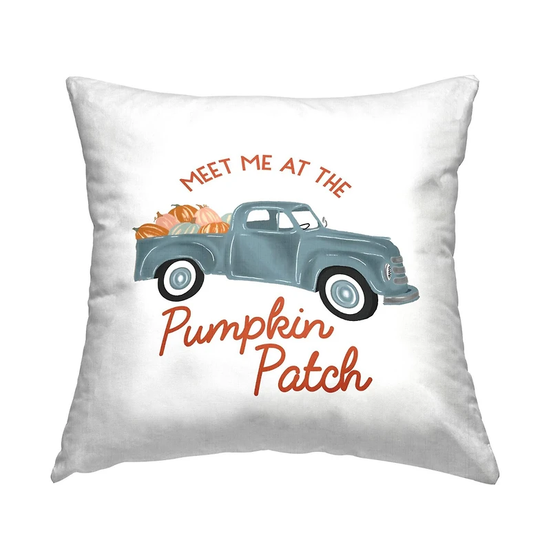 Stupell Industries Pumpkin Patch Autumn Truckload Throw Pillow
