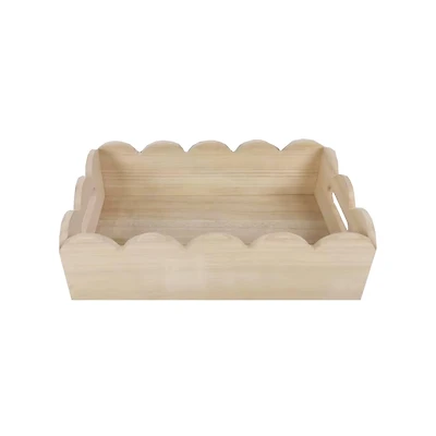 14" x 8.5" x 4.25" Scalloped Wood Crate by Make Market®