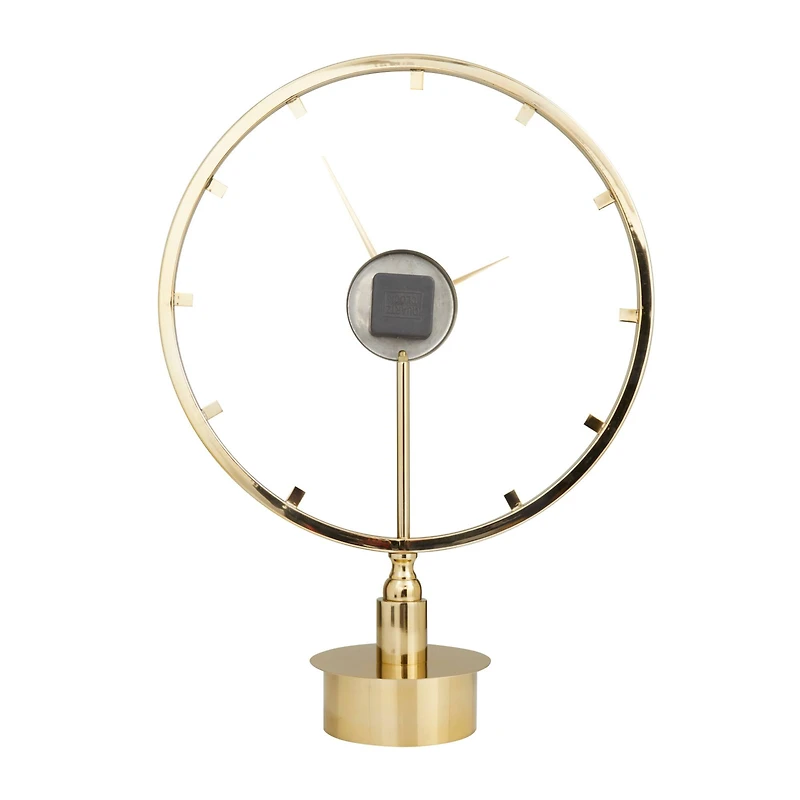 Gold Modern Abstract Clock, 19" x 7" x 25"