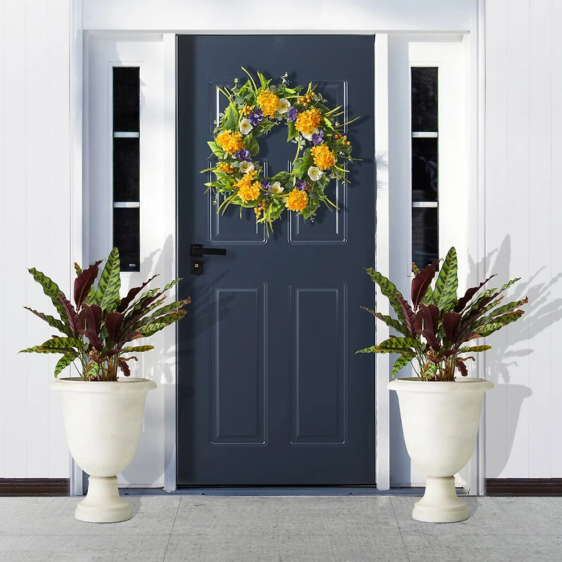 Glitzhome® 21.5" Eco-Friendly Oversized Faux Terrazzo Goblet Planters, 2ct.