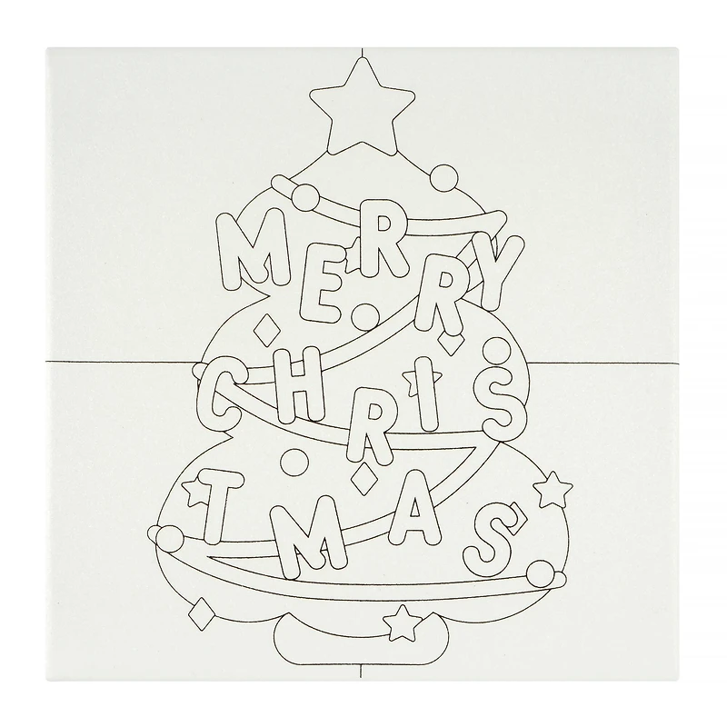 10" x 10" Christmas Tree Glitter Canvas Kit by Creatology™