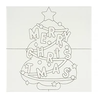 10" x 10" Christmas Tree Glitter Canvas Kit by Creatology™