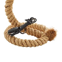 Brown Rope and Iron Rustic Desk Lamp, 32" x 11" x 14"