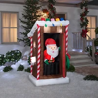 6ft. Animated Airblown® Inflatable Christmas Santa's Outhouse