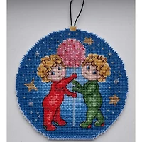 MP Studia Zodiac Signs Gemini Plastic Canvas Counted Cross Stitch Kit