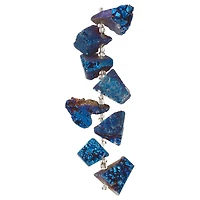 12 Pack: Blue Iridescent Druzy Agate Chunks by Bead Landing™