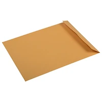 JAM Paper 10" x 13" Brown Kraft Recycled Manila Open End Envelopes, 100ct.