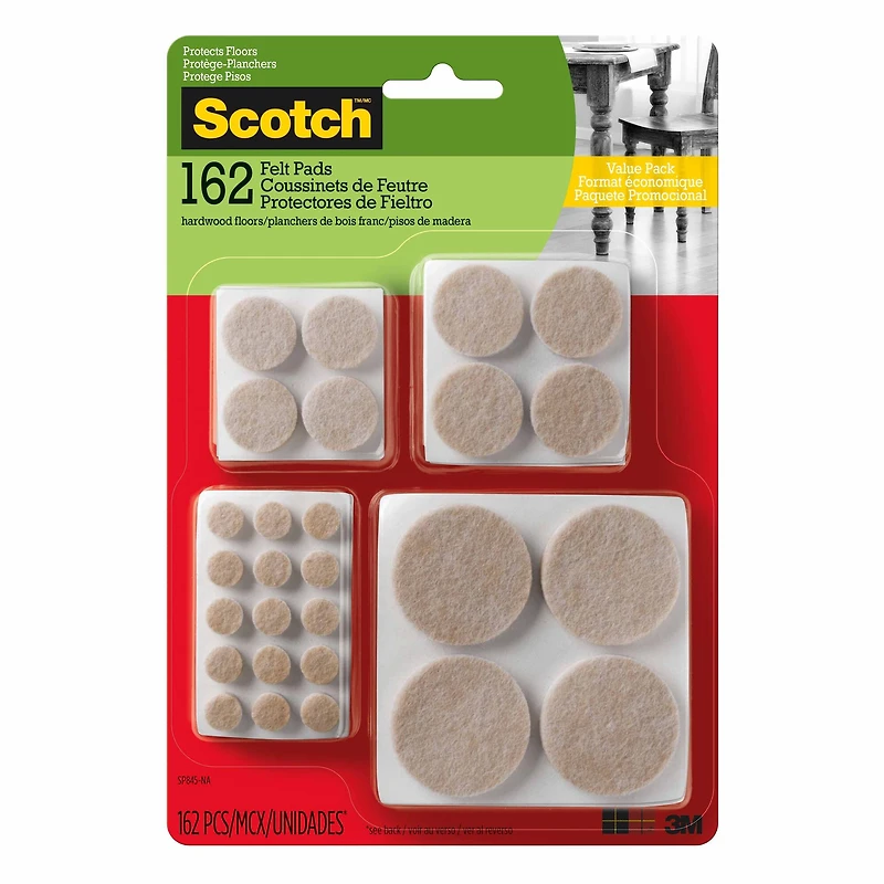 Scotch™ Round Self-Adhesive Felt Pads Value Pack