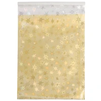 JAM Paper 6.25 x 7.875" Gold Stars Foil Open End Envelopes with Self Adhesive Closure, 25ct.