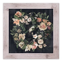 Navy Floral 16" x 16" Western White Framed Print