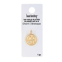 14K Gold Plated Sweet 16 Disc Charm by Bead Landing™