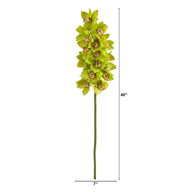 40" Cymbidium Orchid Artificial Flower (Set of 2)