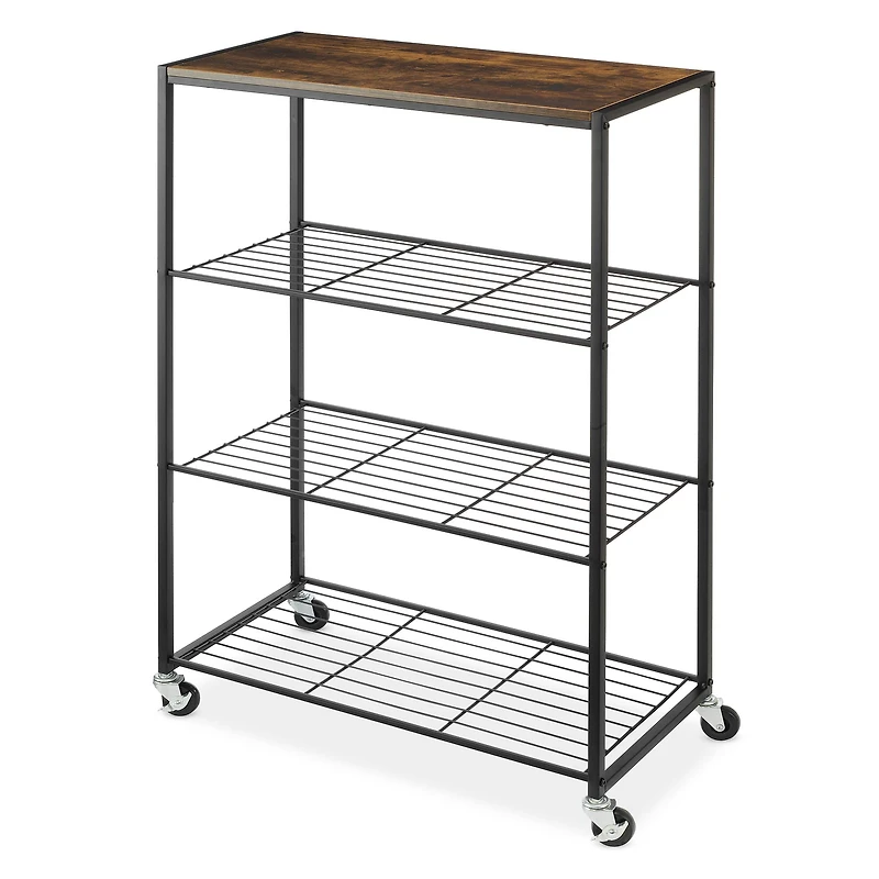 Whitmor Rolling 4 Tier Storage Shelves