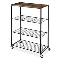 Whitmor Rolling 4 Tier Storage Shelves