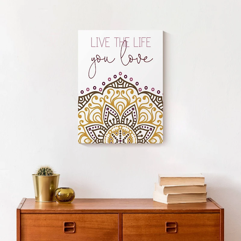 Live The Life You Love 12" x 16" Canvas Wall Art