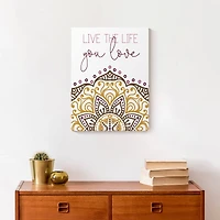 Live The Life You Love 12" x 16" Canvas Wall Art
