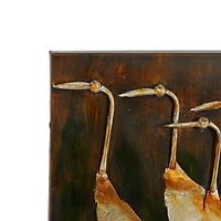 Brown Birds Iron Coastal Wall Decor