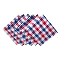 DII® Red & Blue Check Cloth Dinner Napkins, 6ct.