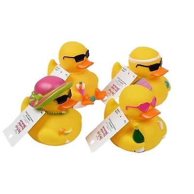 Assorted 4" Cocktail Rubber Duck, 1pc. by Fab Finds