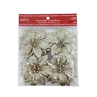 Champagne Poinsettia Floral Accents, 4ct. by Ashland®