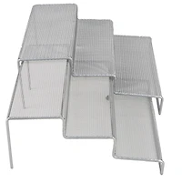 Mind Reader 3-Tier Silver Metal Mesh Multipurpose Kitchen Storage Organizer, 2ct.