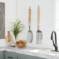Wood & Aluminum Utensil Wall Décor Set
