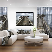 Designart - Wooden Pier on North Irish Coastline