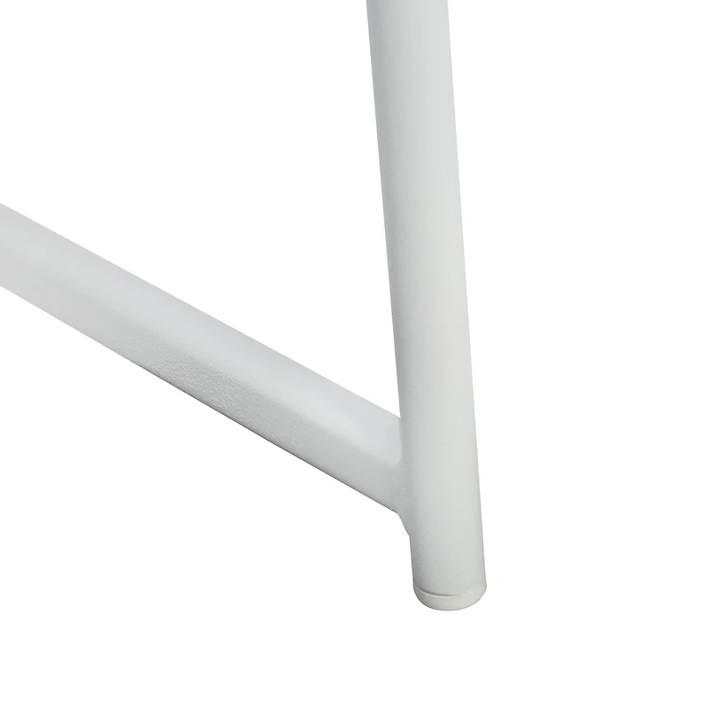 Honey Can Do White Home Office Computer Desk With Side Basket