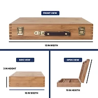 Pacific Arc 14" x 11" Bamboo Paint Box with Palette & 5 Compartments