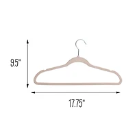 Honey Can Do Dusty Pink Slim-Profile Non-Slip Velvet Hangers