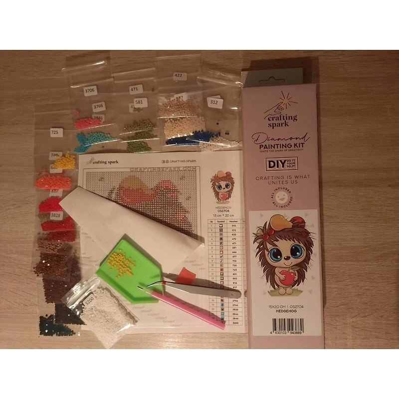 Crafting Spark Bear with a Heart Diamond Painting Kit