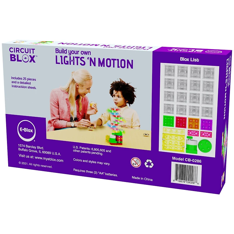E-Blox® Circuit Blox™ Single Student Lights n' Motion Geared Motor Set