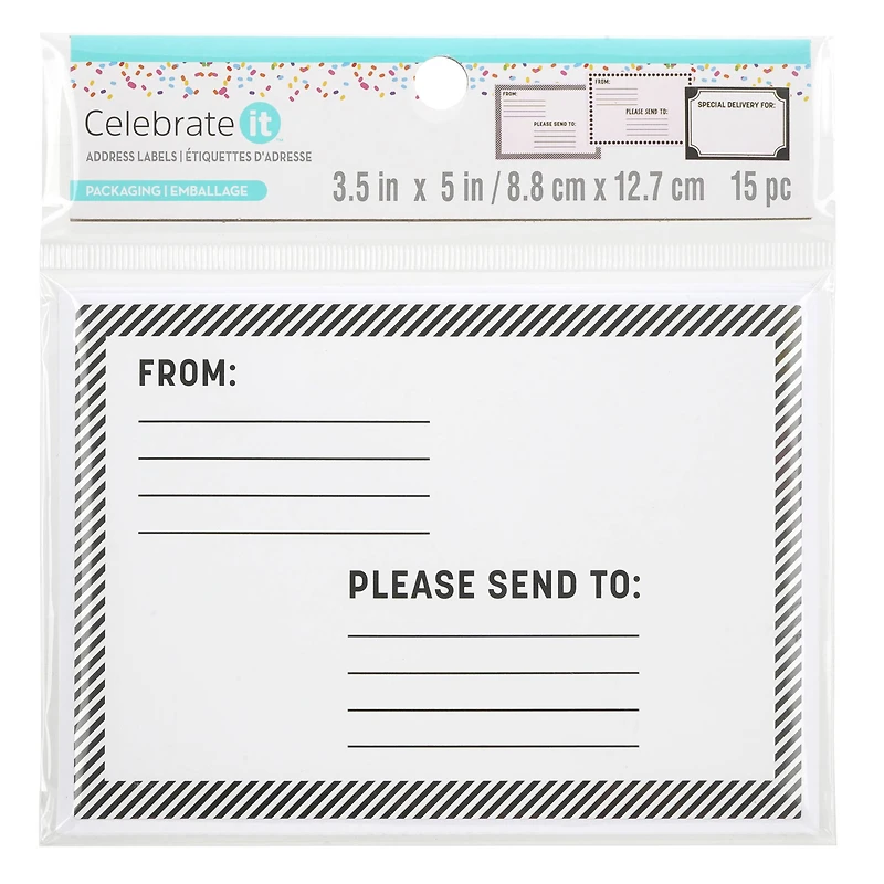 Black Address Labels by Celebrate It™