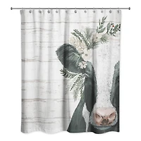 Floral Dairy Cow 71" x 74" Shower Curtain