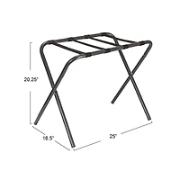 Household Essentials Gray Frame with Black Straps Luggage Rack