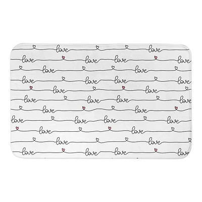 Love Script Bath Mat