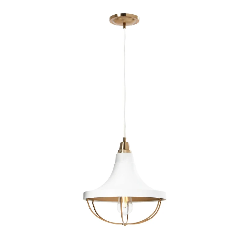 Hello Honey® Robert Stevenson Lighting Presley Caged Trumpet Metal Ceiling Light