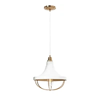 Hello Honey® Robert Stevenson Lighting Presley Caged Trumpet Metal Ceiling Light