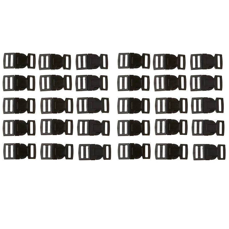 Parachute Cord Buckles, 15mm, Value Pack