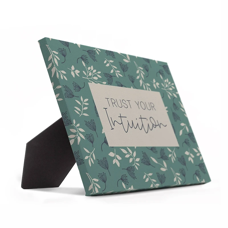 10" Trust Your Intuition Tabletop Canvas Décor