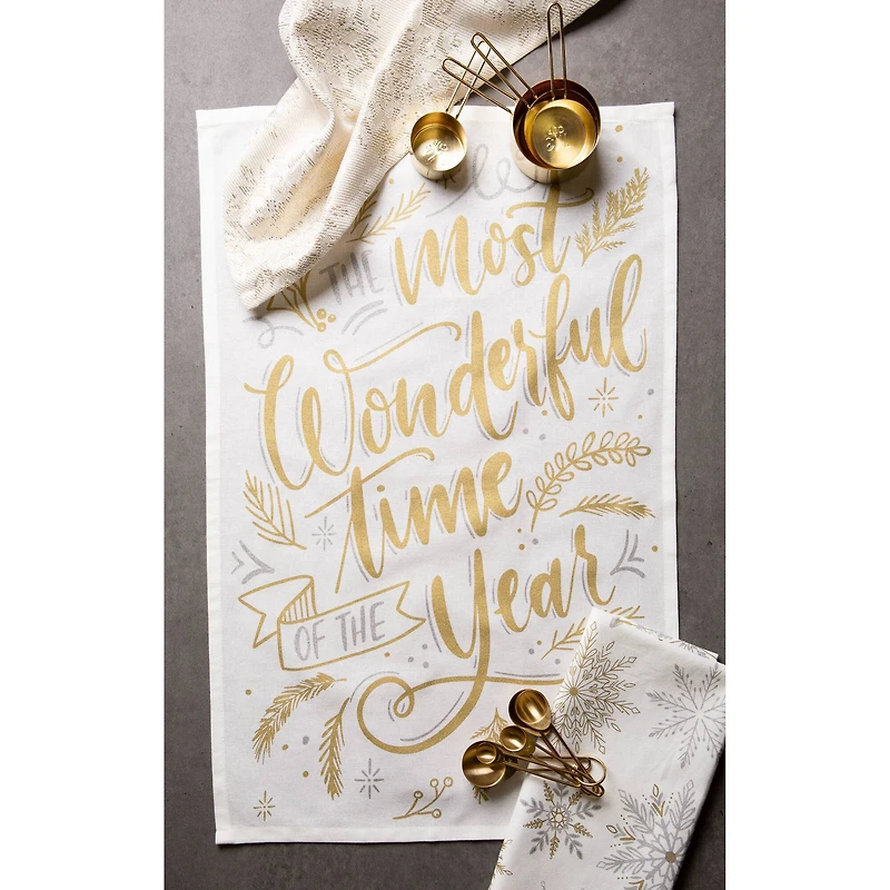 DII® Assorted Winter Sparkle Dishtowel Set